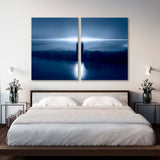 Beautiful Night Landscape with Lighthouse Canvas Print SKU 10771