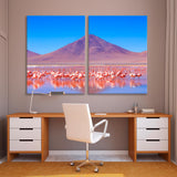 Pink Flamingos in Bolivia Canvas Print SKU 10721