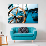 Steering Wheel on a Yacht Canvas Print SKU 10586