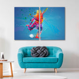 Abstract Soccer Рlayer Canvas Print SKU 10885