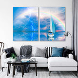 Sailing Yacht in the Sea Canvas Print SKU 10612