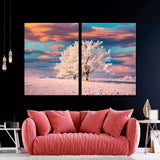 Snow Сovered Тree on a Winter Day Canvas Print SKU 10634