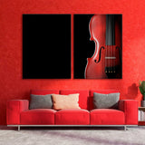 Violin on Black Background Canvas Print SKU 10895