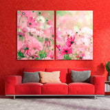 Colorful Pastel Flowers Canvas Print SKU 10635