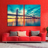 Ben Franklin Bridge at Sunset Canvas Print SKU 10599