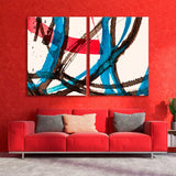 Fragment of a Painting with Feather Lines Canvas Print SKU 10729