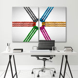 Colored Bound Ropes Canvas Print SKU 10870