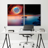 Night Sky and Sea with Stones Canvas Print SKU 10780