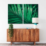 Palm Leaves with Raindrops Canvas Print SKU 10734