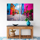 Colorful Burano Island Canvas Print SKU 10789