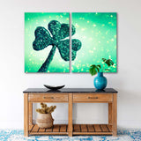 Shiny Clover Symbol of St. Patrick's Day Canvas Print SKU 10936