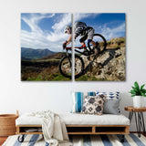 Mountain Cycling Canvas Print SKU 10592