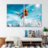 Snowboarder in Jump Canvas Print SKU 10840