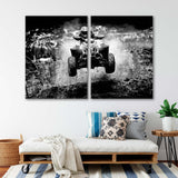 Sport ATV Black White Canvas Print SKU 10595