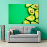 Avocado on Pastel Background Canvas Print SKU 10696