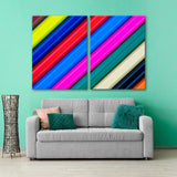 Colour Рencils Abstraction Canvas Print SKU 10629