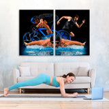 Collage Sport Triathlon Canvas Print SKU 10847