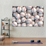 Baseball Balls Background Canvas Print SKU 10821