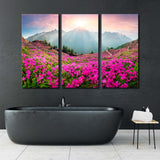 Blooming Field in the Alps Canvas Print SKU 10350