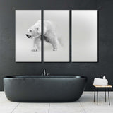 Polar Bear Black and White Canvas Print SKU 10270