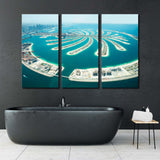 Jumeirah Palm Island on Sea Dubai Canvas Print SKU 10506