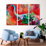 Elephant on Colorful Background Canvas Print SKU 10187