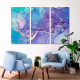 Abstract Interweaving of Blue and Gold Canvas Print SKU 10226