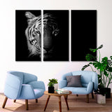 Black and White Tiger Canvas Print SKU 10131