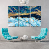 Abstract Background Blue Marble Canvas Print SKU 10812