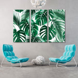 Tropical Leaves Wall Decor, Canvas Print SKU 10454