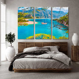 Blue Lagoon and Oludeniz Beach Turkey Canvas Print SKU 10785