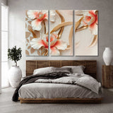 Floral Wall Decor 3D Canvas Print SKU 10538