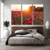 Poppy Field at Sunset Canvas Print SKU 10104