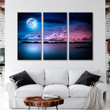 Moon on the Seascape Canvas Print SKU 10162