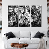 Black and White Roses Canvas Print SKU 10115