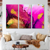 Abstract Marble Purple and Gold Canvas Print SKU 10213