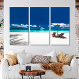 Beach in the Caribbean Canvas Print SKU 10428