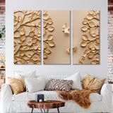 3D Leaves and Birds Canvas Print SKU 10551