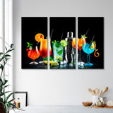 Multicolored Cocktails Canvas Print SKU 10553