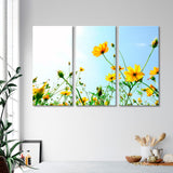 Yellow Flowers and Blue Sky Canvas Print SKU 10731