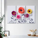 3d Paper Flowers Canvas Print SKU 10333