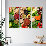 Mix Vegetables, Seeds, and Fruits Canvas Print SKU 10858