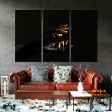 Hands with Black and Gold Paint Canvas Print SKU 10942