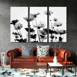 Black and White Flowers Canvas Print SKU 10132