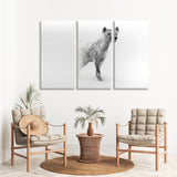 African Hyena Black and White Canvas Print SKU 10321