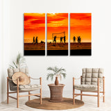 Beach Volleyball Evening Canvas Print SKU 10473