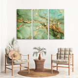 Golden Green Abstract Canvas Print SKU 10236