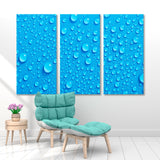 Blue Water Drop Background Canvas Print SKU 10195