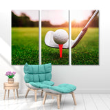 Golf Ball on Green Grass Canvas Print SKU 10888