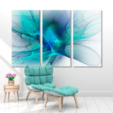 Abstract Turquoise Fractal Background Canvas Print SKU 10799